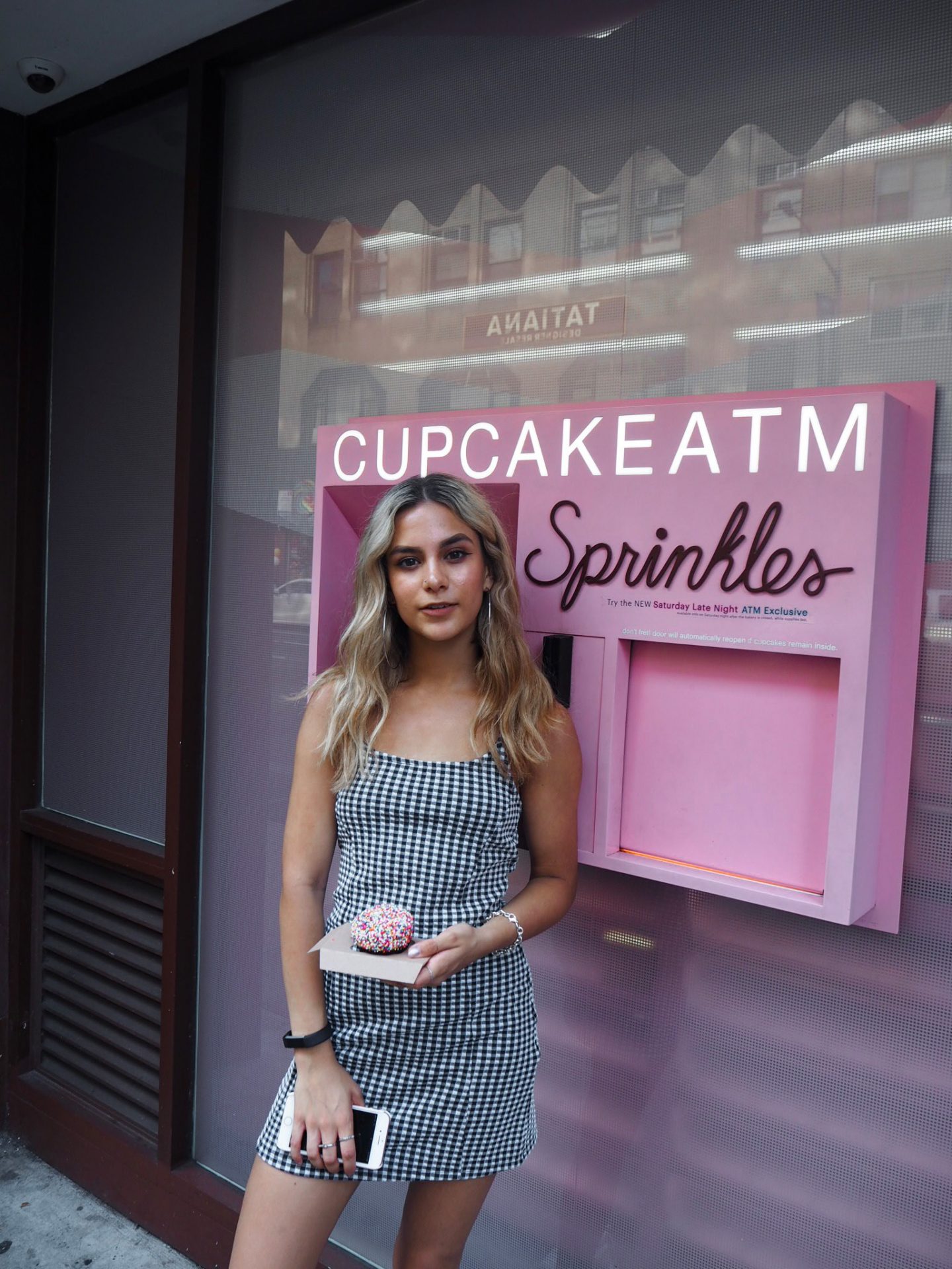 yasmin stefanie topshop gingham slip dress sprinkles cupcakes atm 